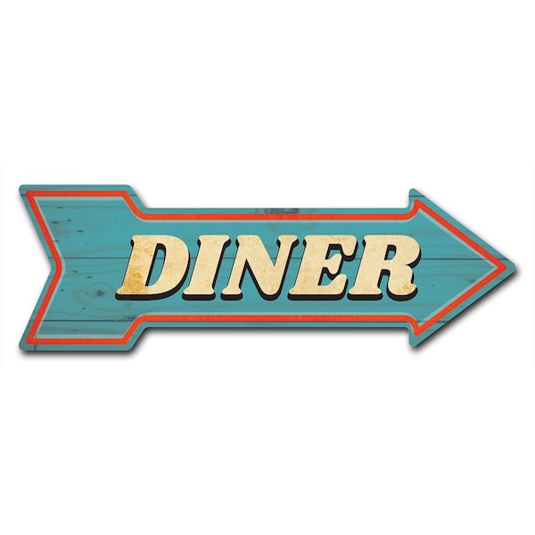 Signmission Diner Arrow Decal Funny Home Decor 18in Wide D-A-999892 - main